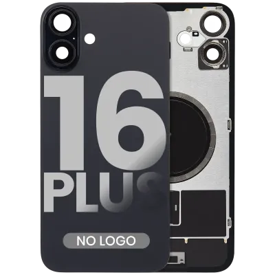 Заднє скло з магнітом MagSafe для iPhone 16 Plus (No Logo) (Aftermarket) (чорний)
