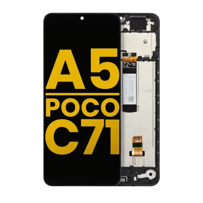Дисплейний модуль для Xiaomi Redmi A5 4G / Xiaomi Poco C71 з рамкою (Refurbished) (усі кольори)