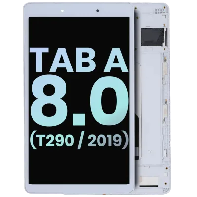 Дисплейний модуль (LCD) з рамкою для Samsung Galaxy Tab A 8.0" (T290) (2019) (WiFi) (Service Pack) (білий)