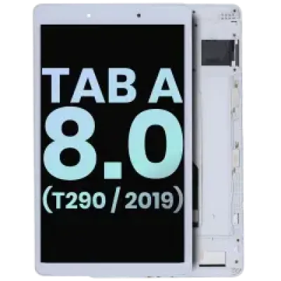 Дисплейний модуль (LCD) з рамкою для Samsung Galaxy Tab A 8.0" (T290) (2019) (WiFi) (Service Pack) (білий)