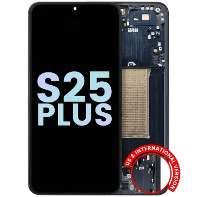 Дисплейний модуль (OLED) для Samsung Galaxy S25 Plus 5G (US & International Version) з рамкою (Service Pack) (Blue Black)