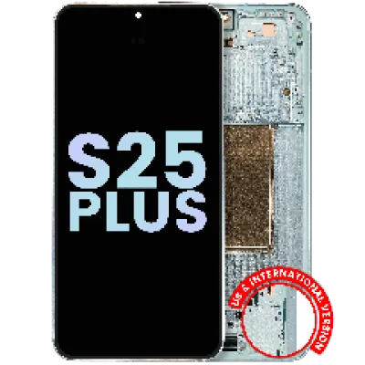 Дисплейний модуль (OLED) для Samsung Galaxy S25 Plus 5G (US & International Version) з рамкою (Service Pack) (Mint)