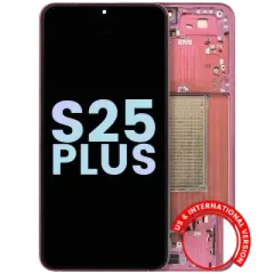 Дисплейний модуль (OLED) для Samsung Galaxy S25 Plus 5G (US & International Version) з рамкою (Service Pack) (Coral Red)