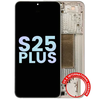 OLED Assembly With Frame For Samsung Galaxy S25 Plus 5G (US & International Version) (Service Pack) (Pink Gold)
