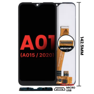 Дисплейний модуль (LCD) для Samsung Galaxy A01 4G (A015 / 2020) Global Model без рамки (Micro USB Frame) (Aftermarket Plus) (всі кольори)
