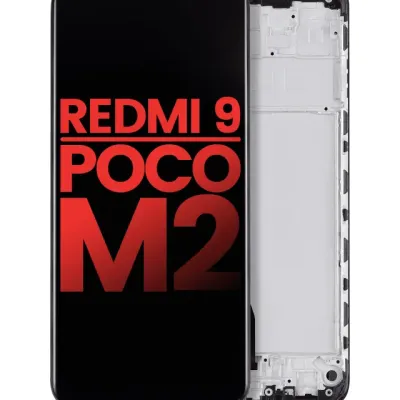 Дисплейний модуль для Xiaomi Redmi 9 / Poco M2 з рамкою (Aftermarket Plus) (усі кольори)