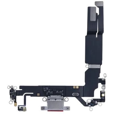 Charging Port Flex Cable For iPhone 16 (EU / UK / CA) (Genuine OEM) (White)