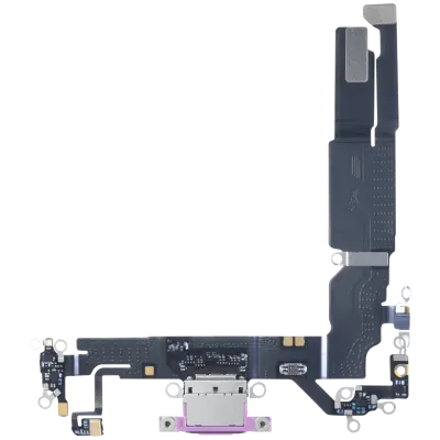 Charging Port Flex Cable For iPhone 16 (EU / UK / CA) (Genuine OEM) (Pink)