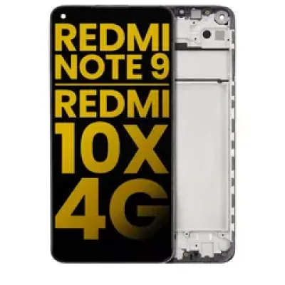 Дисплейний модуль (LCD) з рамкою для Xiaomi Redmi Note 9 / Redmi 10x 4G (Refurbished) (All Colors)