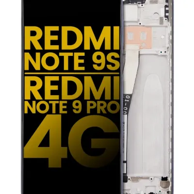 LCD Assembly With Frame For Xiaomi Redmi Note 9S / Redmi Note 9 Pro 4G (Aftermarket Plus) (Interstellar Gray)