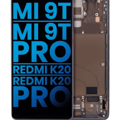 Дисплейний модуль з рамкою для Xiaomi Mi 9T / 9T Pro / K20 / K20 Pro (Aftermarket: Incell) (Carbon Black)