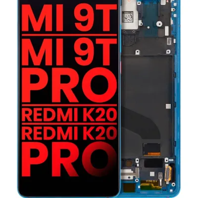 Дисплейний модуль (OLED) з рамкою для Xiaomi Mi 9T / 9T Pro / K20 / K20 Pro (Aftermarket Plus) (Glacier Blue)