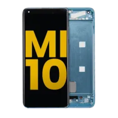 Дисплейний модуль (OLED) з рамкою для Xiaomi Mi 10 5G (Refurbished) (Coral Green)
