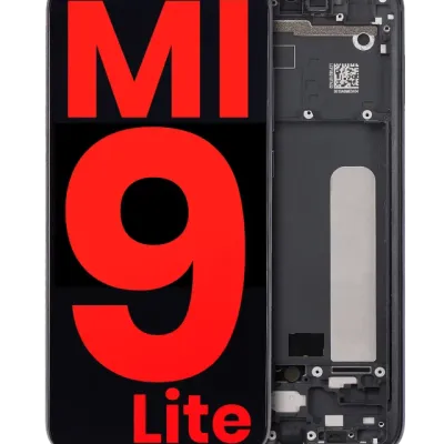 Дисплейний модуль (OLED) з рамкою для Xiaomi Mi 9 Lite (Aftermarket Plus) (Onyx Gray)