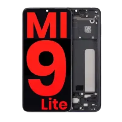 Дисплейний модуль (OLED) з рамкою для Xiaomi Mi 9 Lite (Aftermarket Plus) (Onyx Gray)