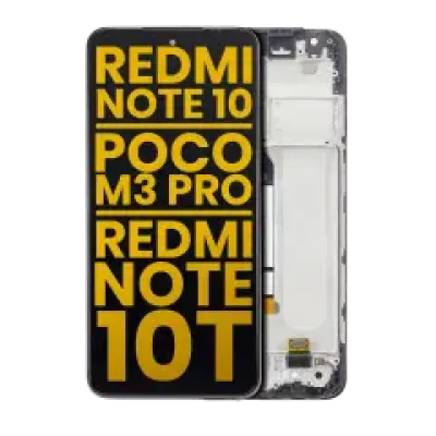 Дисплейний модуль (LCD) з рамкою для Xiaomi Redmi Note 10 5G / Poco M3 Pro 5G / Redmi Note 10T 5G (Aftermarket Plus) (усі кольори)