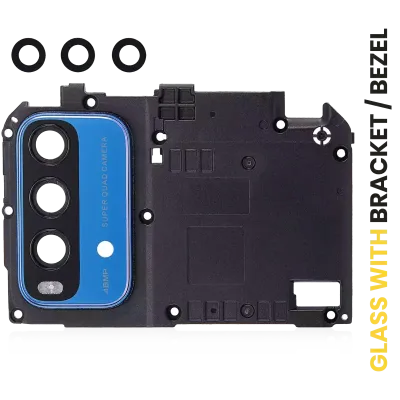 Back Camera Lens With Bracket / Bezel For Xiaomi Redmi Note 9 4G (Blue)
