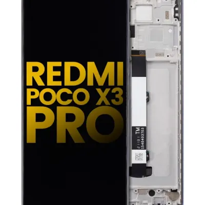 Дисплейний модуль з рамкою для Xiaomi Redmi Poco X3 / X3 Pro / POCO X3 NFC (Refurbished) (Phantom Black)