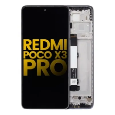 Дисплейний модуль з рамкою для Xiaomi Redmi Poco X3 / X3 Pro / POCO X3 NFC (Refurbished) (Phantom Black)