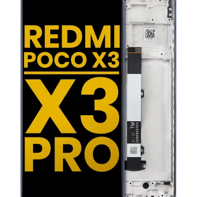 Дисплейний модуль для Xiaomi Redmi Poco X3 / X3 Pro / POCO X3 NFC з рамкою (Refurbished) (Frost Blue)
