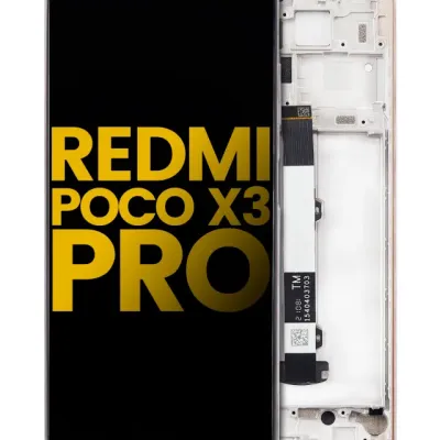 Дисплейний модуль для Xiaomi Redmi Poco X3 Pro з рамкою (Refurbished) (Metal Bronze)