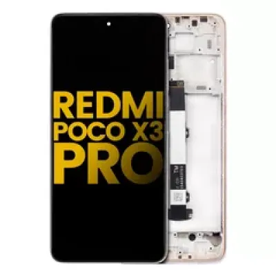 Дисплейний модуль для Xiaomi Redmi Poco X3 Pro з рамкою (Refurbished) (Metal Bronze)