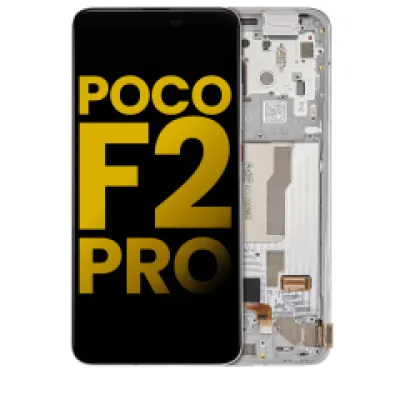 Дисплейний модуль (OLED) для Xiaomi Poco F2 Pro / Redmi K30 Pro з рамкою (Refurbished) (Phantom White)