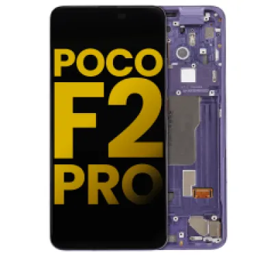 Дисплейний модуль (OLED) для Xiaomi Poco F2 Pro / Redmi K30 Pro з рамкою (Refurbished) (Electric Purple)
