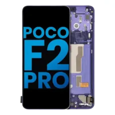 Дисплейний модуль (LCD) для Xiaomi Poco F2 Pro / Redmi K30 Pro з рамкою (Aftermarket: Incell) (Electric Purple)