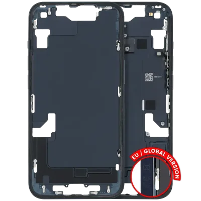 Mid-Frame Housing W/ Small Parts For iPhone 14 (EU / Global Version) (Used OEM Pull: Grade C) (Midnight)