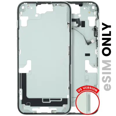 Mid-Frame Housing W/ Small Parts For iPhone 15 Plus (US Version) (Used OEM Pull: Grade B) (Green)