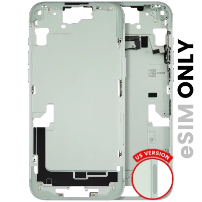 Mid-Frame Housing W/ Small Parts For iPhone 15 Plus (US Version) (Used OEM Pull: Grade C) (Green)