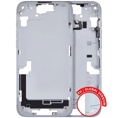 Mid-Frame Housing W/ Small Parts For iPhone 15 Plus (EU / Global Version) (Used OEM Pull: Grade B) (Blue)