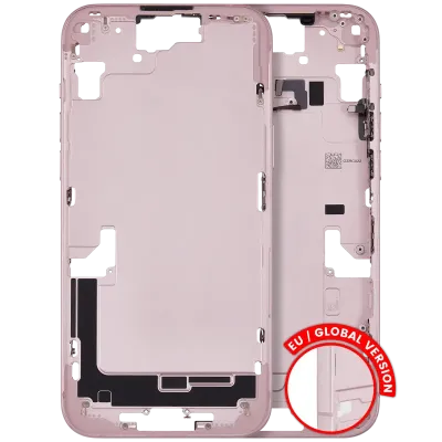 Mid-Frame Housing W/ Small Parts For iPhone 15 Plus (EU / Global Version) (Used OEM Pull: Grade C) (Pink)