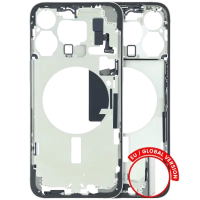 Mid-Frame Housing W/ Small Parts For iPhone 15 Pro Max (EU / Global Version) (Used OEM Pull: Grade C) (Natural Titanium)