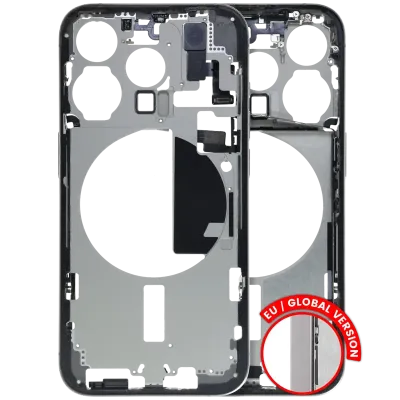 Mid-Frame Housing W/ Small Parts For iPhone 15 Pro (EU / Global Version) (Used OEM Pull: Grade C) (Natural Titanium)