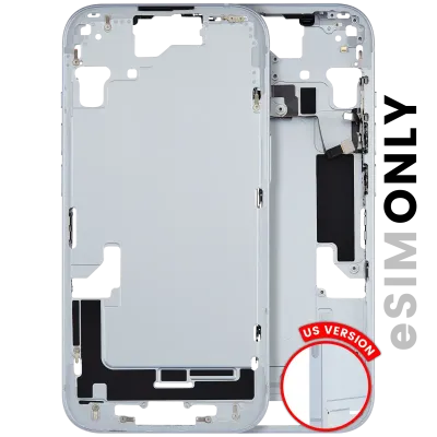 Mid-Frame Housing W/ Small Parts For iPhone 15 (US Version) (Used OEM Pull: Grade C) (Blue)