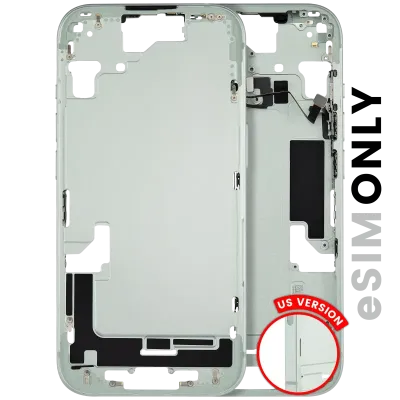 Mid-Frame Housing W/ Small Parts For iPhone 15 (US Version) (Used OEM Pull: Grade C) (Green)