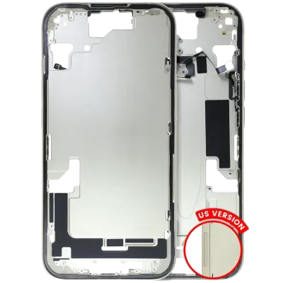 Mid-Frame Housing W/ Small Parts For iPhone 15 (US Version) (Used OEM Pull: Grade C) (Yellow)