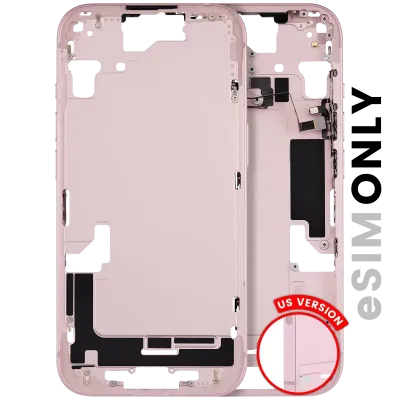Mid-Frame Housing W/ Small Parts For iPhone 15 (US Version) (Used OEM Pull: Grade C) (Pink)