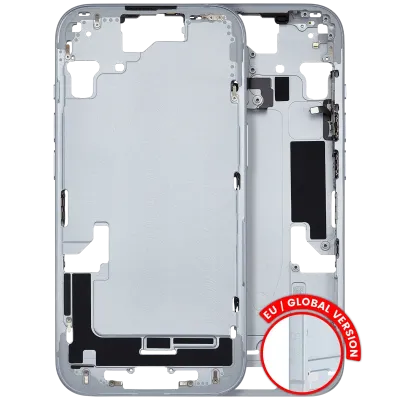 Mid-Frame Housing W/ Small Parts For iPhone 15 (EU / Global Version) (Used OEM Pull: Grade C) (Blue)