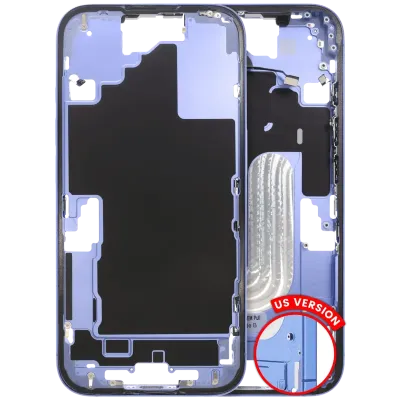 Mid-Frame Housing W/ Small Parts For iPhone 16 (US Version) (Used OEM Pull: Grade B) (Ultramarine)
