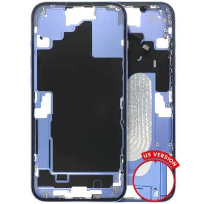 Mid-Frame Housing W/ Small Parts For iPhone 16 Plus (US Version) (Used OEM Pull: Grade B) (Ultramarine)