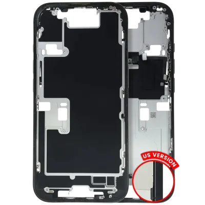 Mid-Frame Housing W/ Small Parts For iPhone 16 Pro (US Version) (Used OEM Pull: Grade B) (Black Titanium)