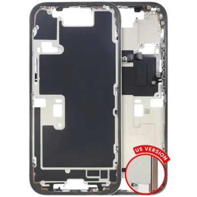 Mid-Frame Housing W/ Small Parts For iPhone 16 Pro (US Version) (Used OEM Pull: Grade B) (Desert Titanium)