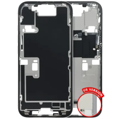 Mid-Frame Housing W/ Small Parts For iPhone 16 Pro (US Version) (Used OEM Pull: Grade B) (White Titanium)