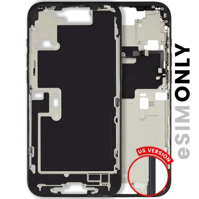 Mid-Frame Housing W/ Small Parts For iPhone 16 Pro Max (US Version) (Used OEM Pull: Grade B) (Black Titanium)