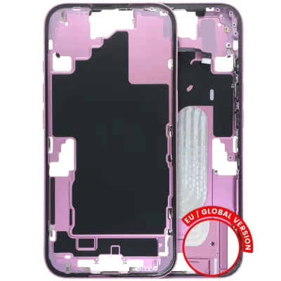 Mid-Frame Housing W/ Small Parts For iPhone 16 (US Version) (Used OEM Pull: Grade C) (Pink)