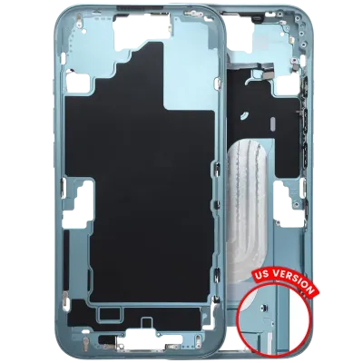 Mid-Frame Housing W/ Small Parts For iPhone 16 (US Version) (Used OEM Pull: Grade C) (Teal)