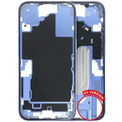 Mid-Frame Housing W/ Small Parts For iPhone 16 (US Version) (Used OEM Pull: Grade C) (Ultramarine)
